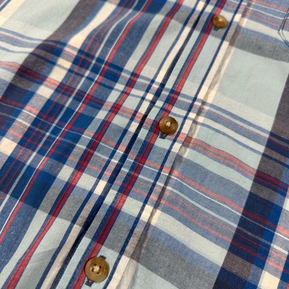 Men’s Columbia Plaid Cotton Short Sleeve Shirt Size XXL - Picture 3 of 6